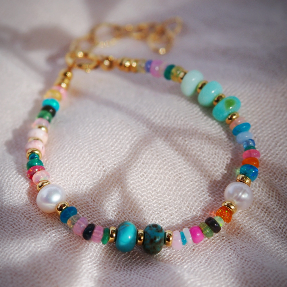 Kainui-Rainbow-Gemstone-and-Pearl-Bracelet