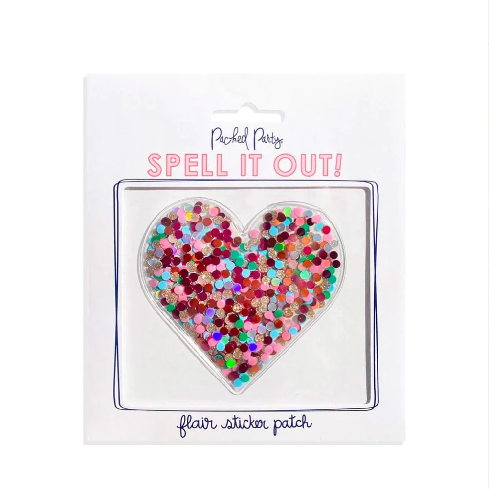  Packed Party confetti Heart Sticker