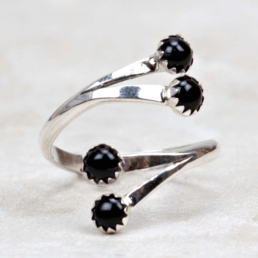 Marla Black Onyx Ring - Southwest Jewelry Artists-ST - Coco and Duckie 