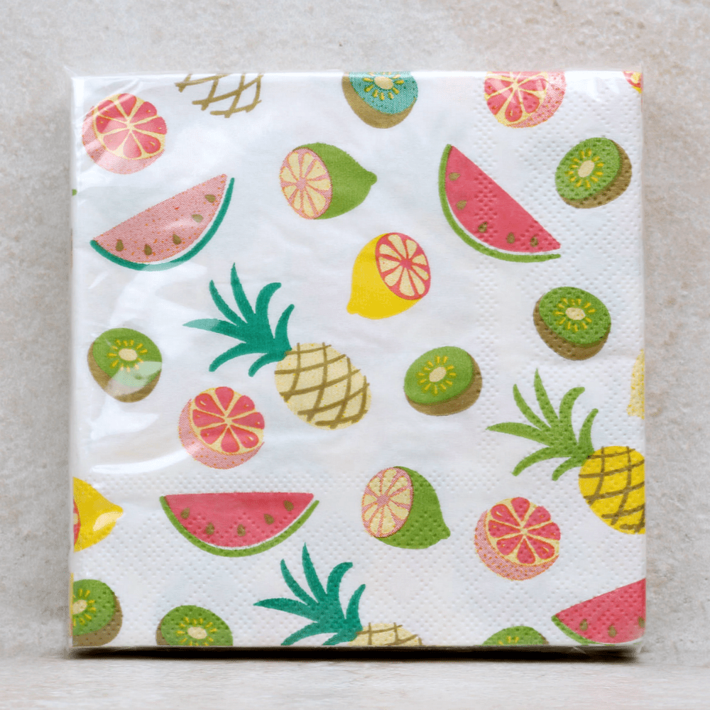 Tropical Fruit Napkins - Slant - Coco and Duckie 