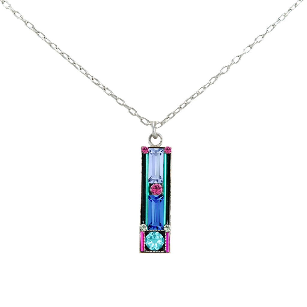 Firefly Light Turquoise Architectural Necklace - Firefly - Coco and Duckie 