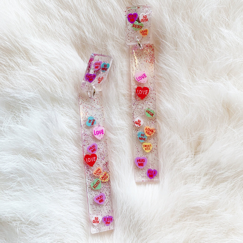 Olivia Conversation Hearts Earrings - Coco's Musings - Coco and Duckie 