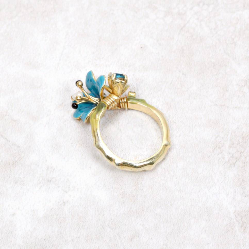 Floral Fable Adjustable Ring - Les Néréides - Coco and Duckie 