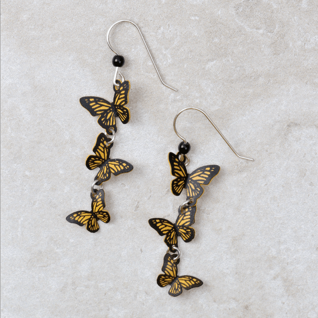 Monarch Kaleidoscope Butterfly Earrings - Sienna Sky - Coco and Duckie 