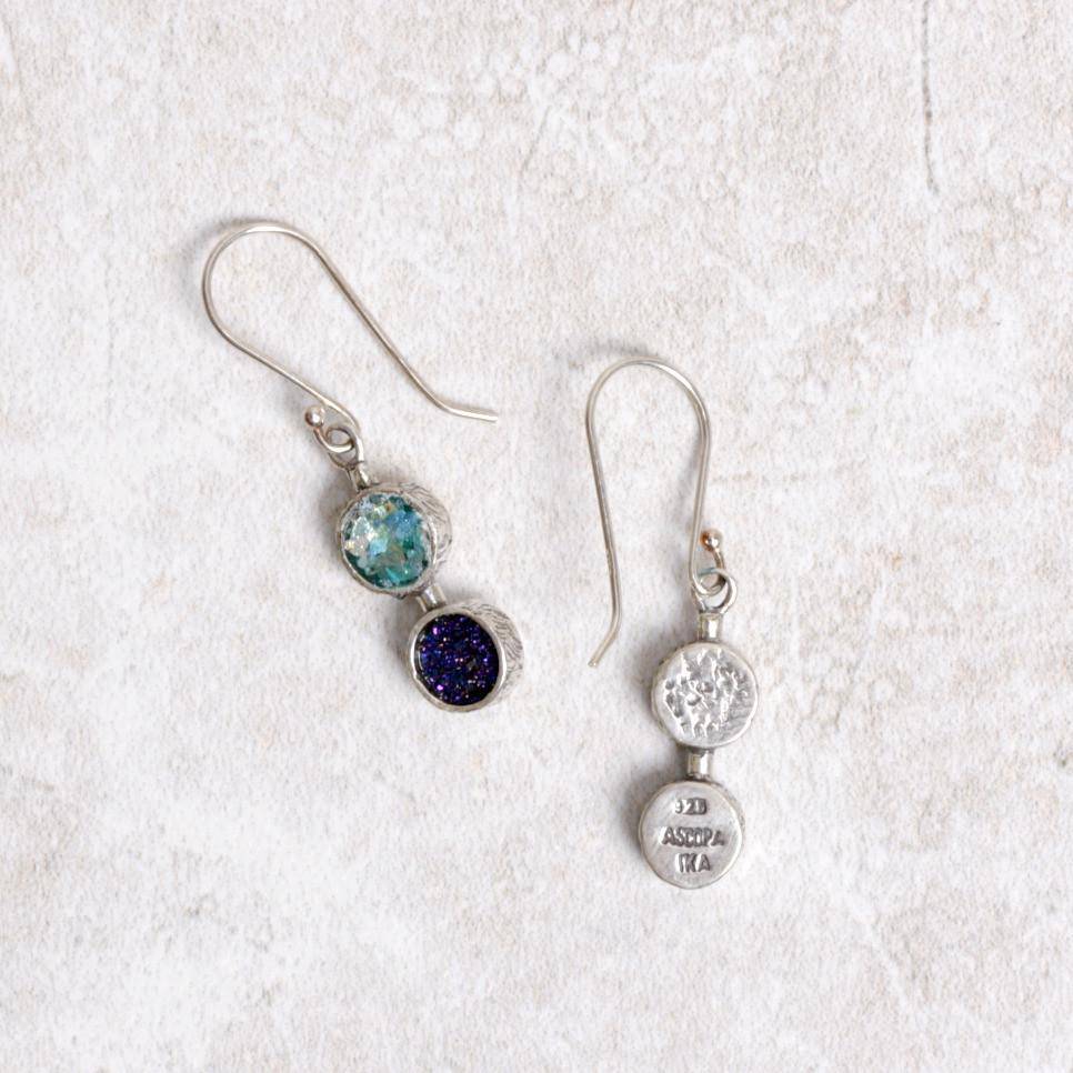 Etta Roman Glass Earrings - Angie Olami - Coco and Duckie 