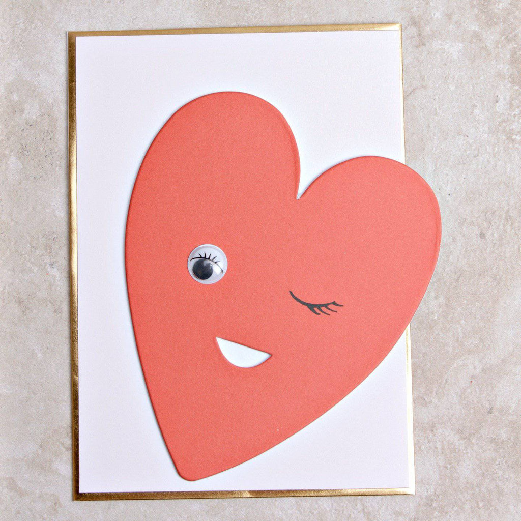 Winking Heart Valentine Card - Meri Meri - Coco and Duckie 