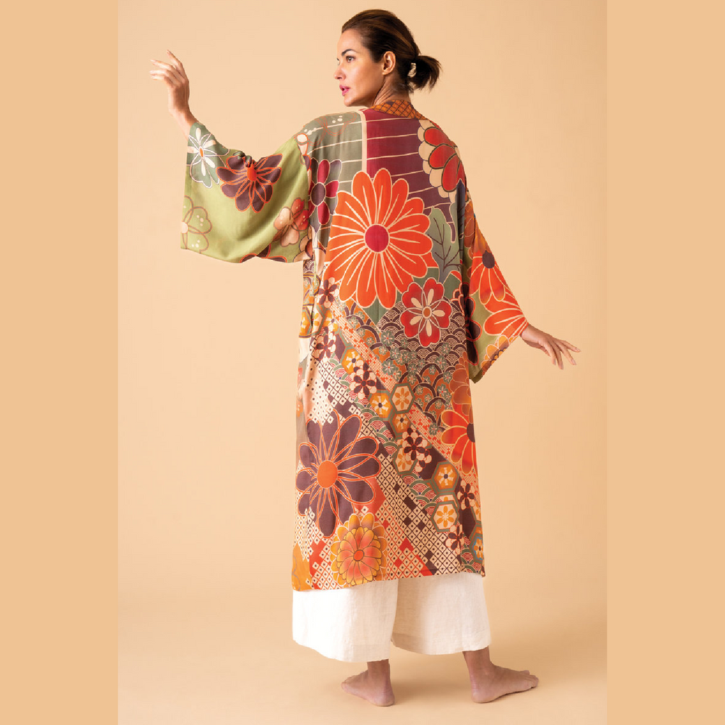 70s Kaleidoscope Floral Kimono
