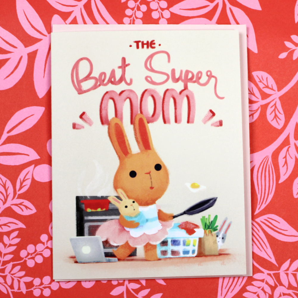 Little-Red-House-Bunny-Super-Mom-Card