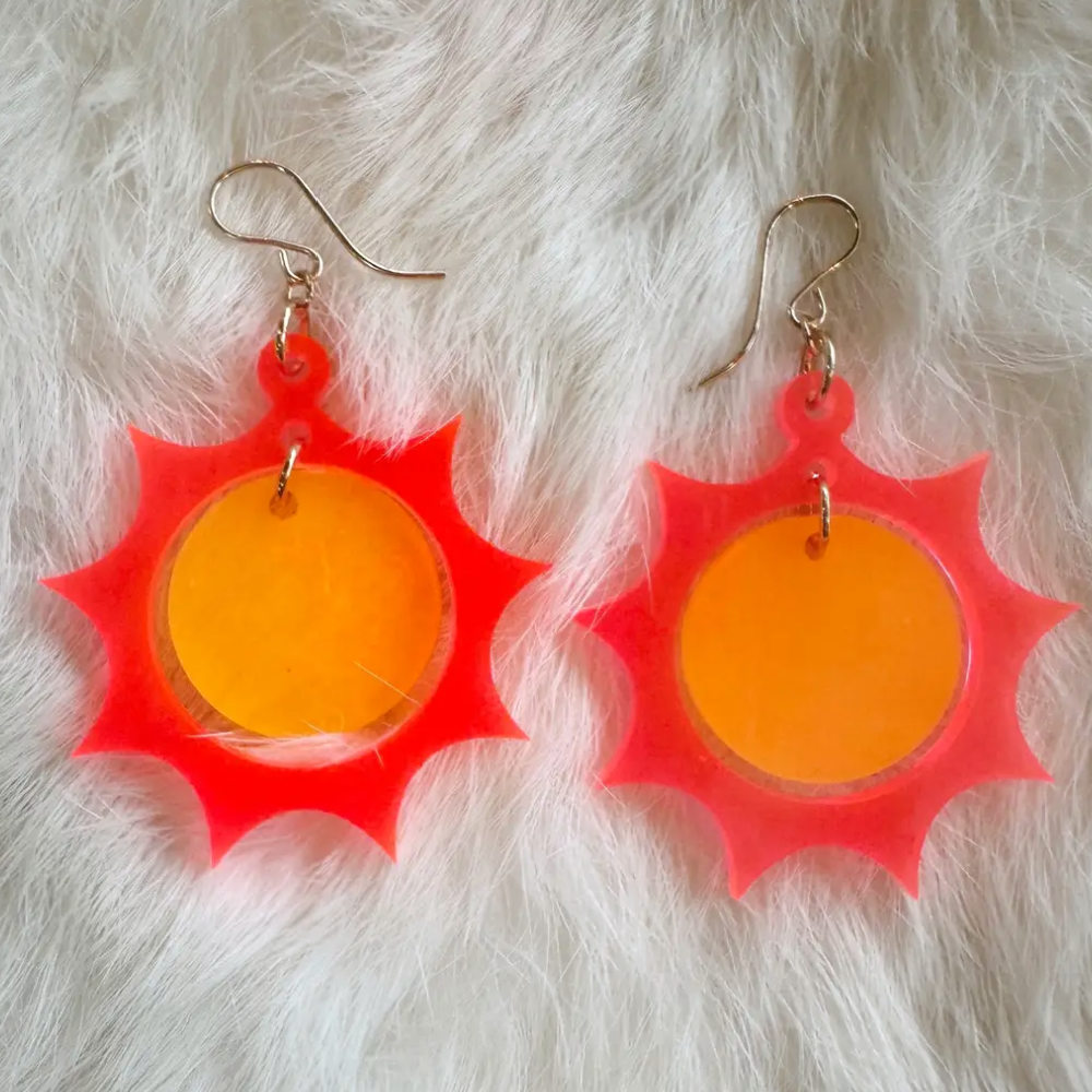 Coco's-Musings-Neon-Space-Sunny-Earrings 