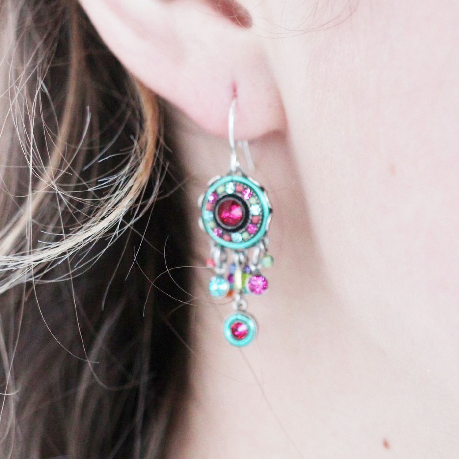 Springtime essence pink online earring