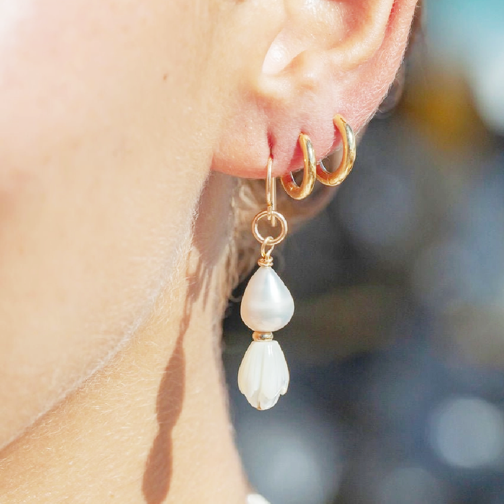 asymmetrical-pikake-and-pearl-earrings