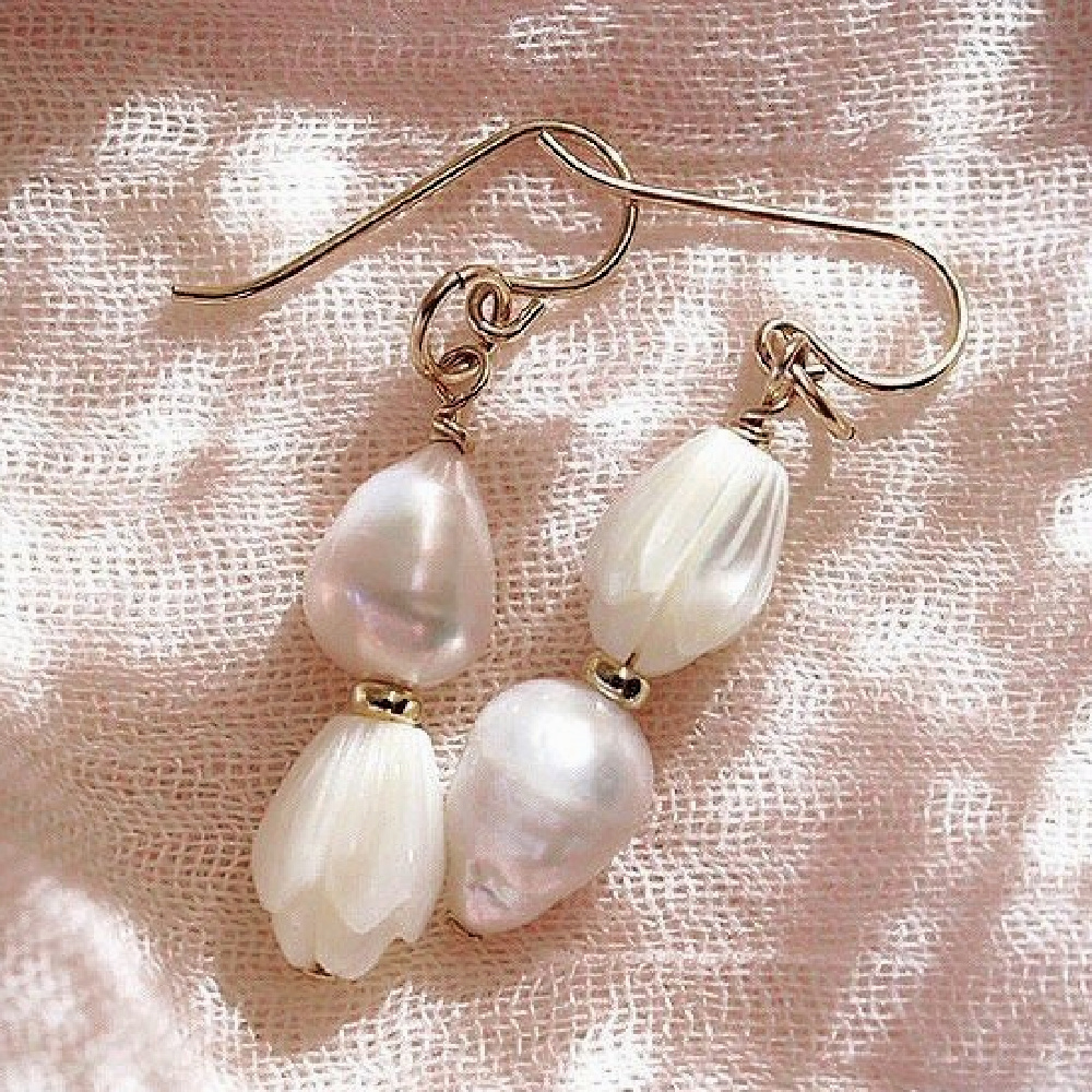 asymmetrical-pikake-and-pearl-earrings