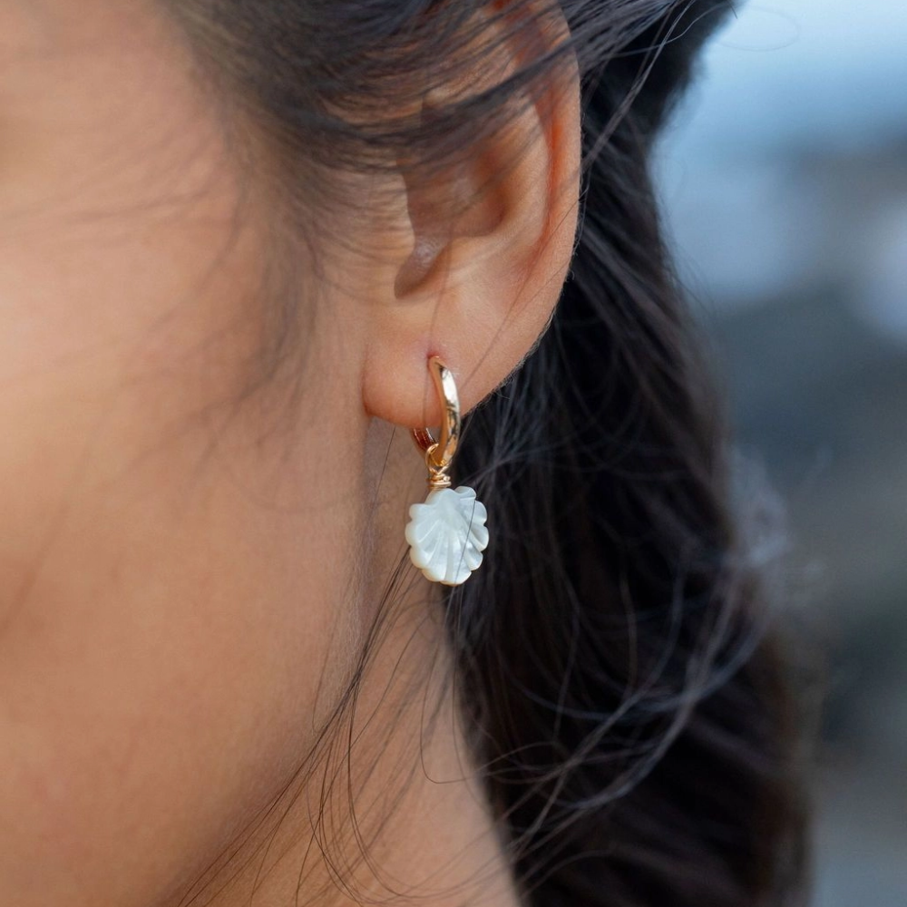 Lanikai-Pearl-Shell-Hoop-Earring