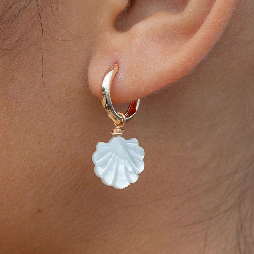 mother-of-pearl-shell-charm-and-gold-huggie-hoop-earrings
