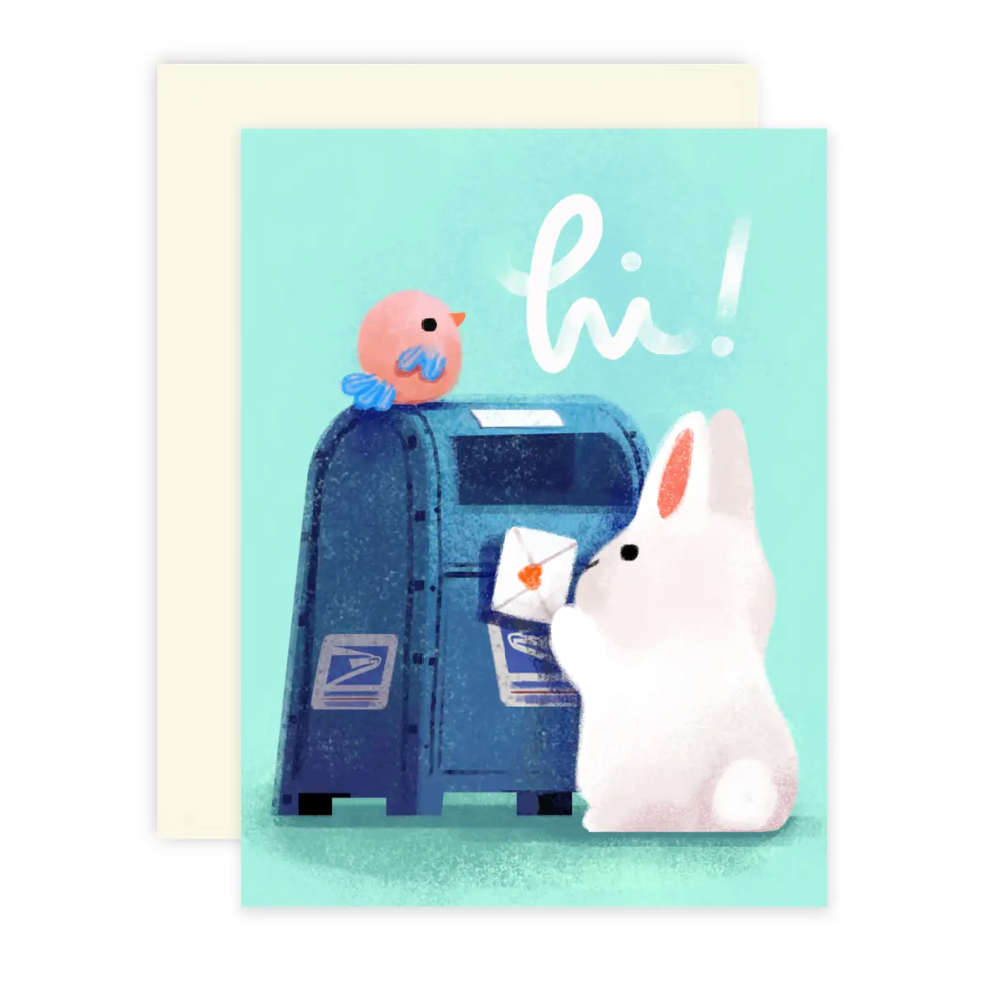 Little-Red-House-Bunny-Snail-Mail-Card