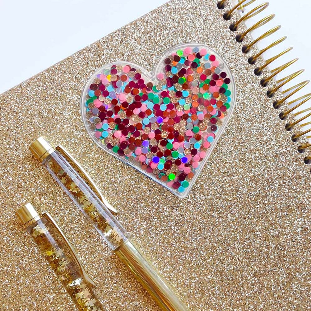 Stick To It Confetti Heart Sticker Coco and Duckie Stick To It Confetti Heart Sticker Coco and Duckie