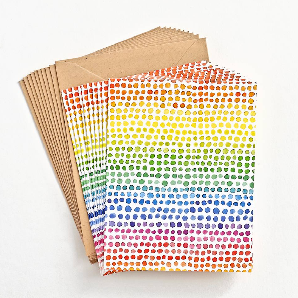 Paper-Source-Rainbow-Watercolor-Dots-Boxed-Notes
