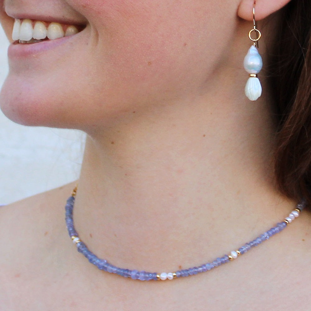 Ke'ala-Tanzanite-Necklace-and-Pikake-Pearl-Earrings