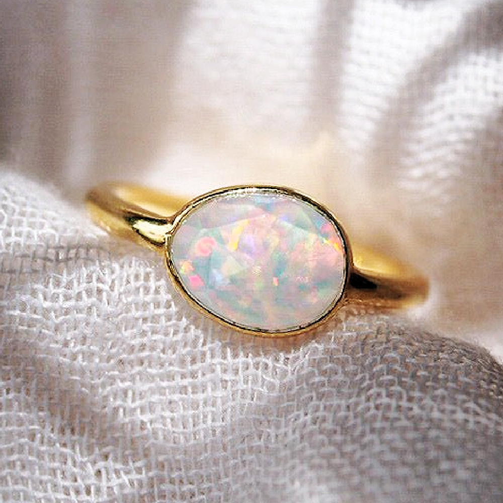 rose-cut-fire-opal-ring