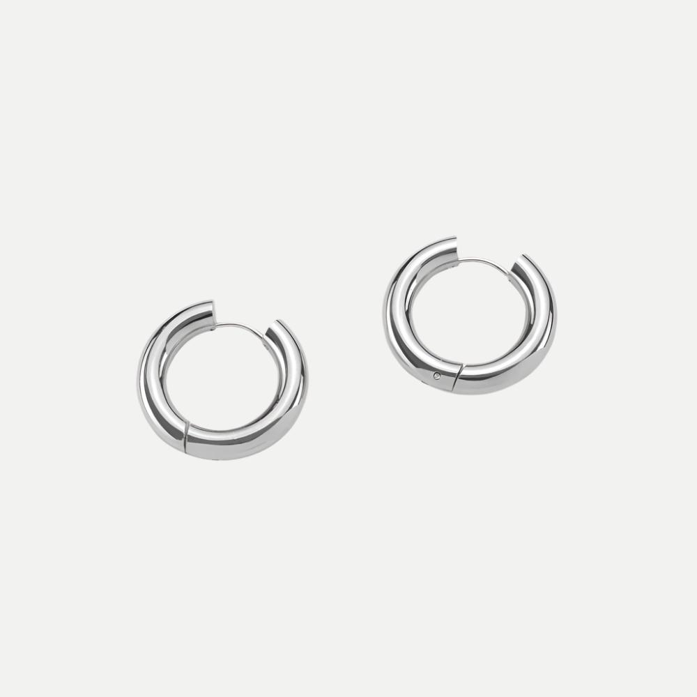 chunky-mini-silver-hoop-earrings