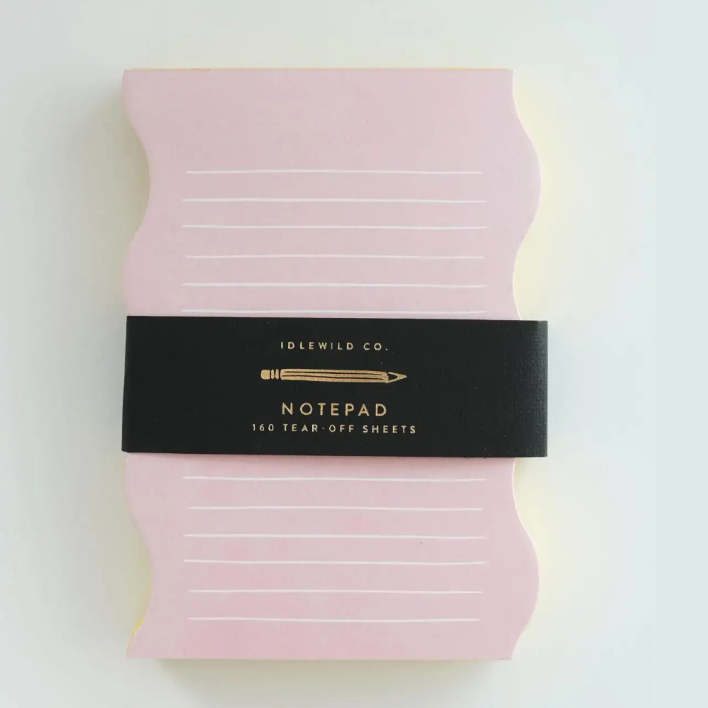 Notepad Pink Color Pink and Yellow Wavy Notepad – Coco and Duckie