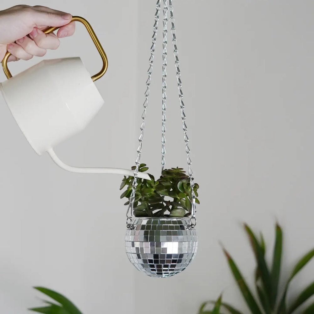 disco hanging planter Small Disco Ball Planter – Coco and Duckie