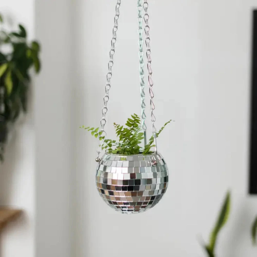 disco ball plant pot Small Disco Ball Planter – Coco and Duckie