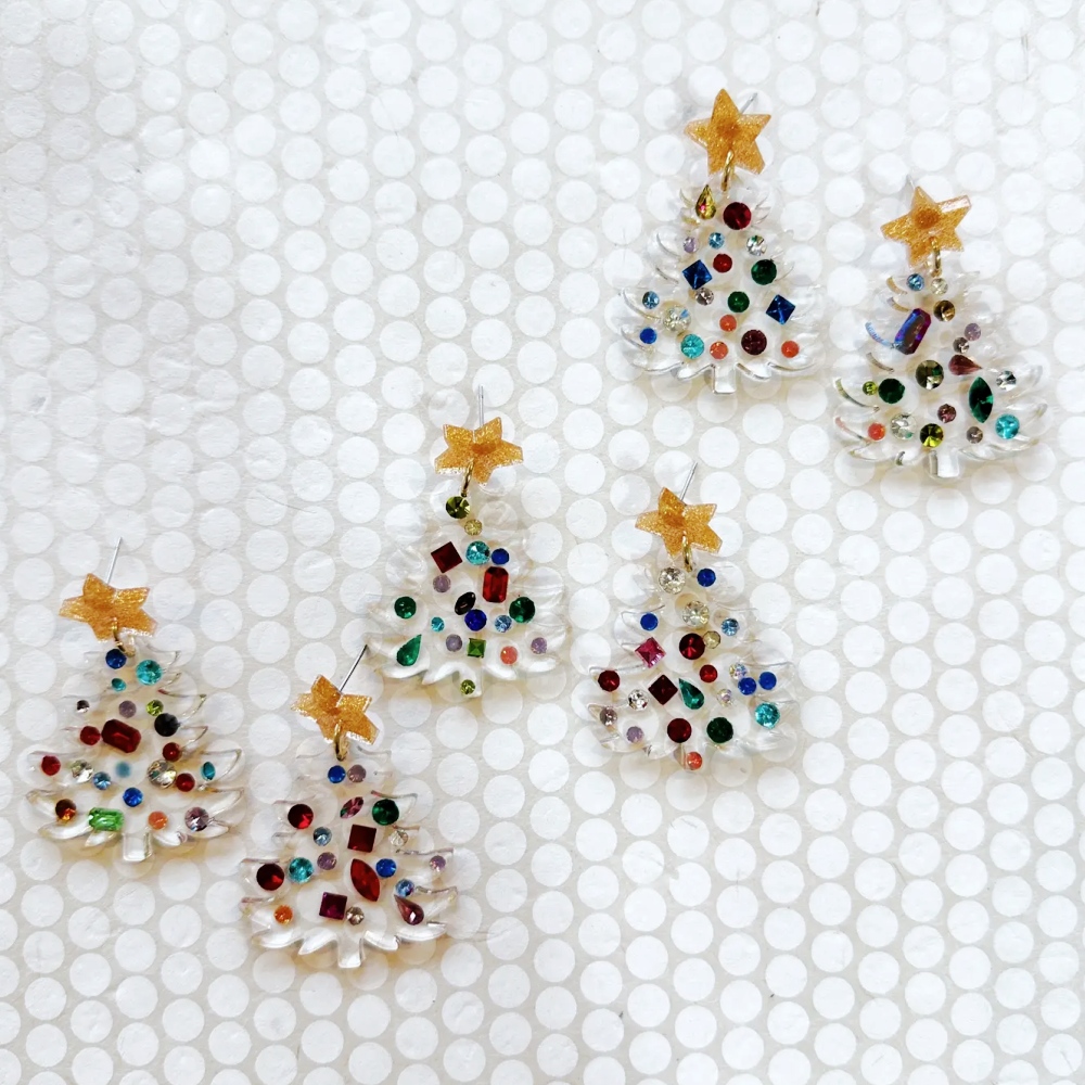 vintage-rhinestone-christmas-tree-earrings