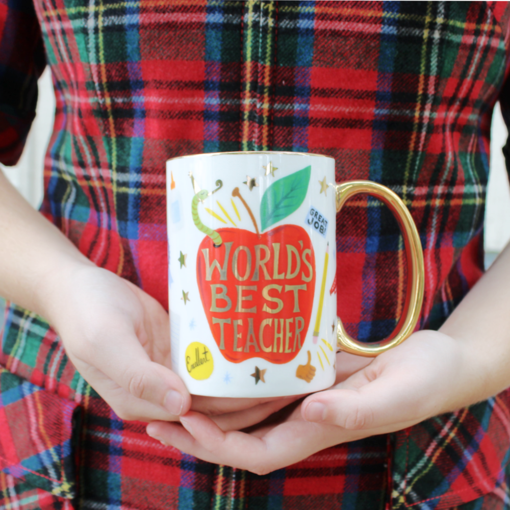 Rifle Paper Co. Porcelain Mug World's Best Teacher