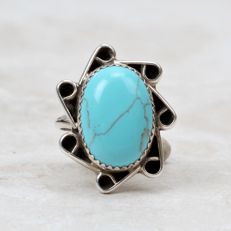 Mahala Turquoise Ring - Olivine - Coco and Duckie 