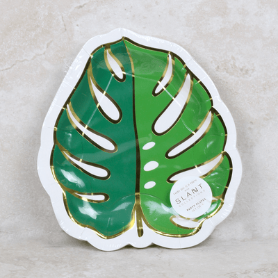 Palm Leaf Party Plates - Slant - Coco and Duckie 