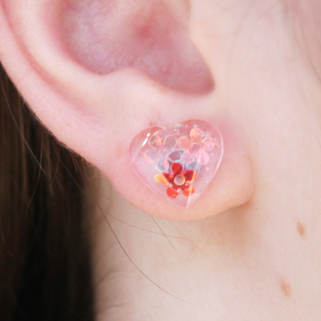 Peggy Earrings | Flower Power Heart Earrings - Coco's Musings 