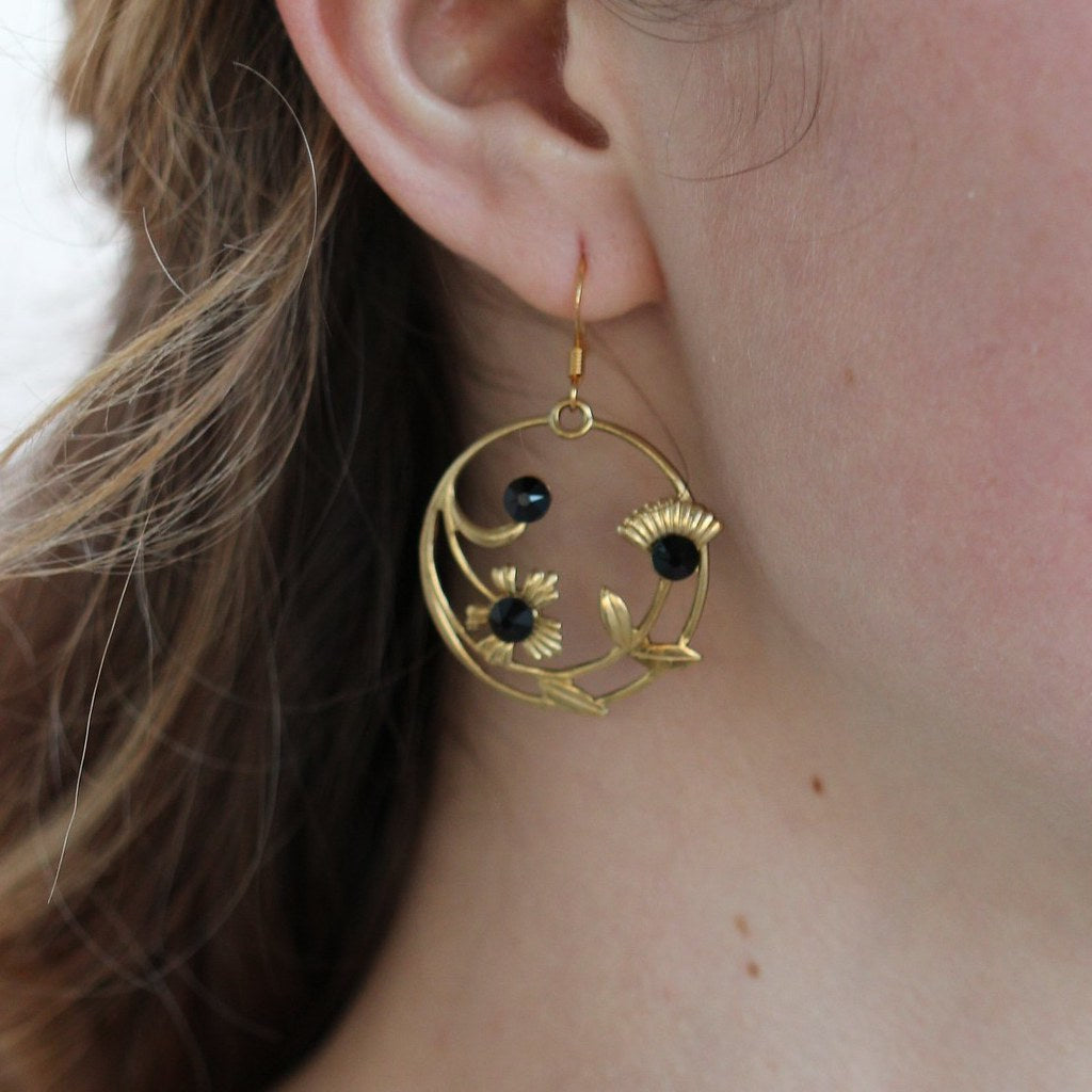 Flora Circle Earrings - Coco and Duckie 