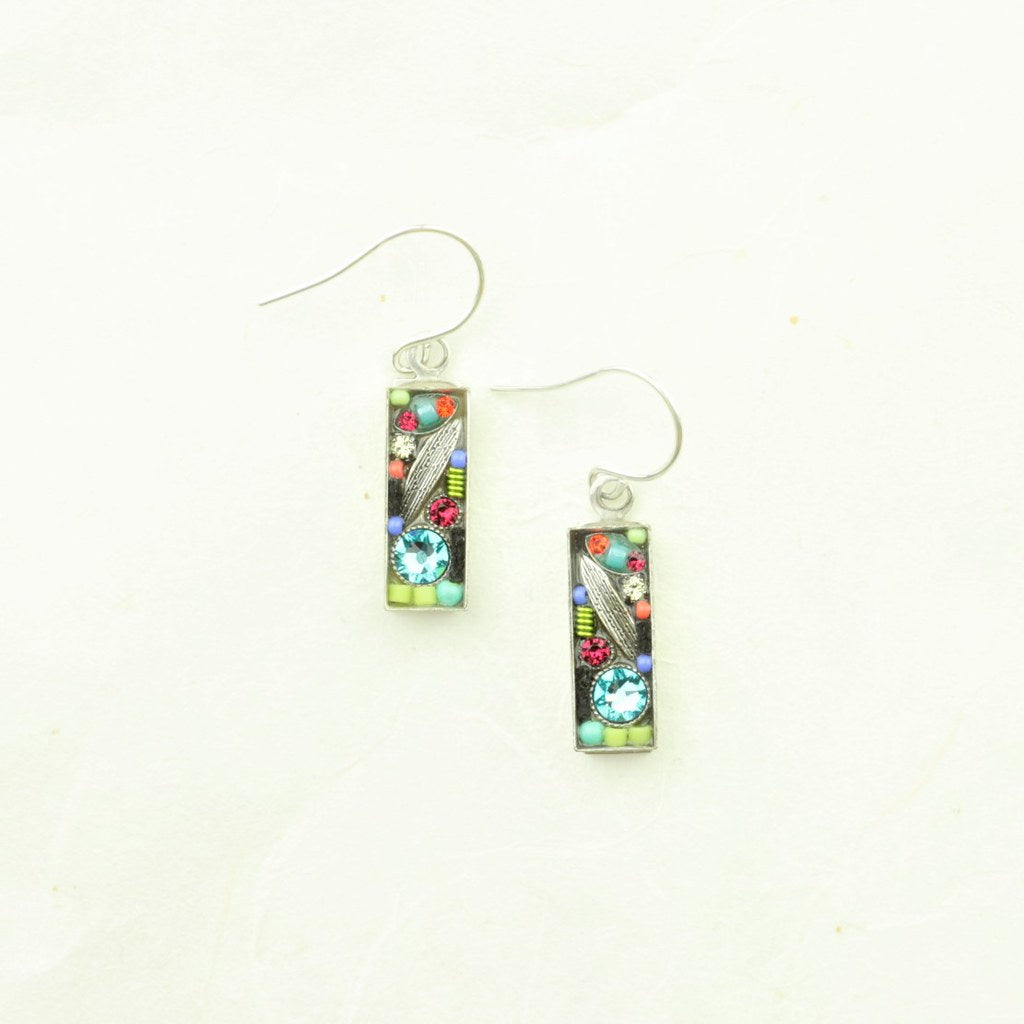 Firefly Luxe Leaf Rectangle Earrings - Firefly - Coco and Duckie 