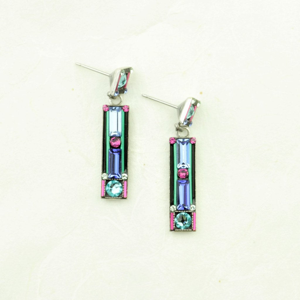 Firefly Light Turquoise Architectural Earrings - Firefly - Coco and Duckie 
