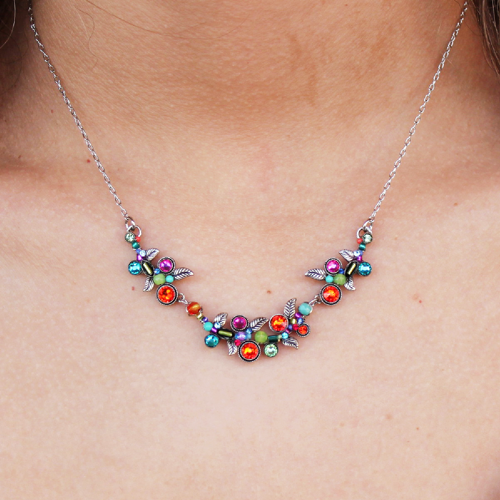 Multi-color-Petite-Scallop-Necklace-8979MC