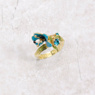 Floral Fable Adjustable Ring - Les Néréides - Coco and Duckie 