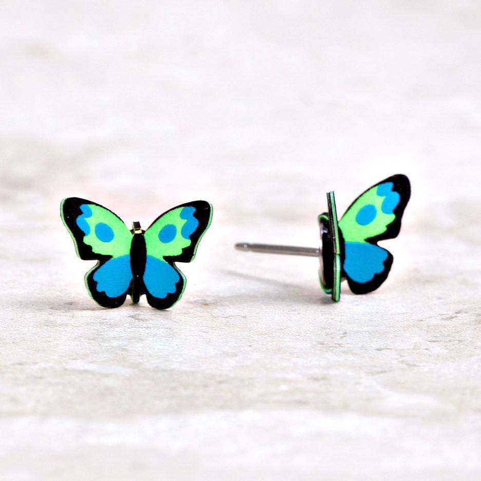 Butterfly Post Earrings | Carolina - Sienna Sky - Coco and Duckie 