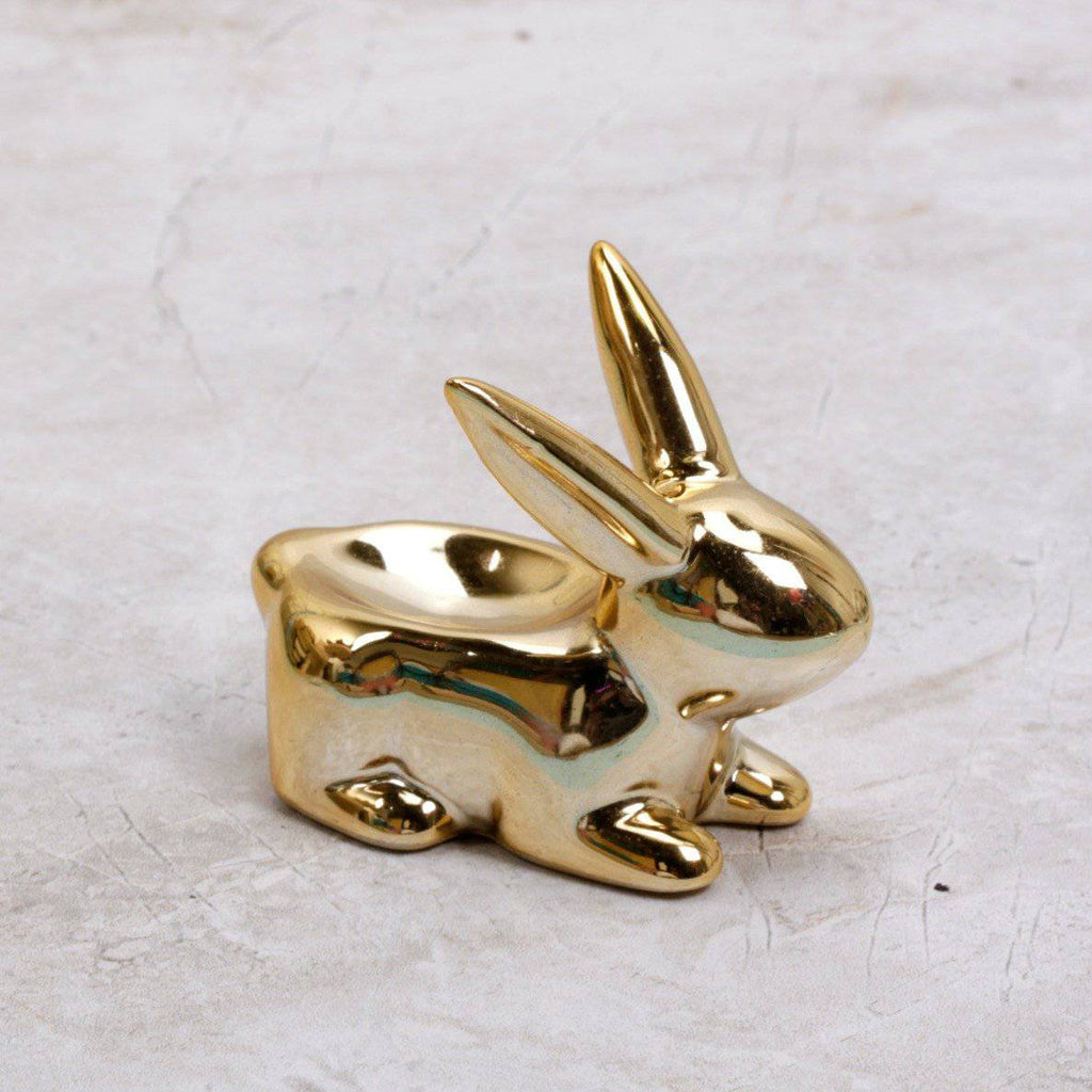 Golden Bunny Ring Dish - Creative Co-op - Coco and Duckie 