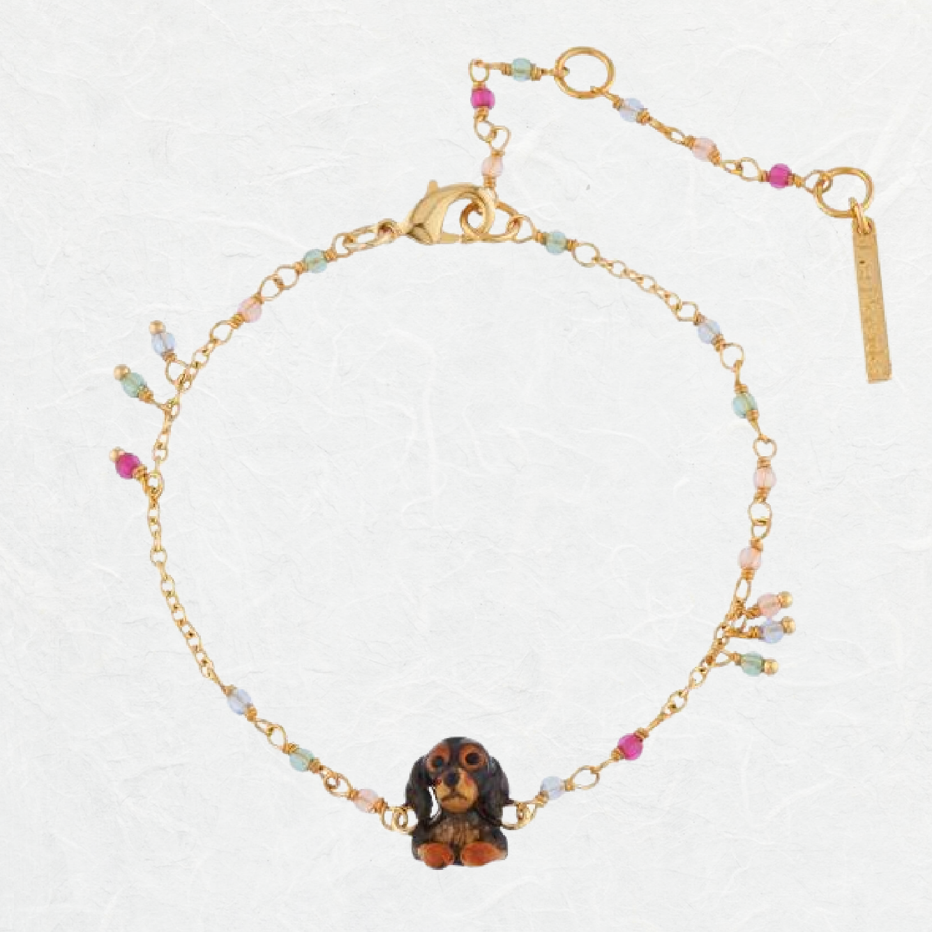 Dachshund Charm Bracelet Coco and Duckie