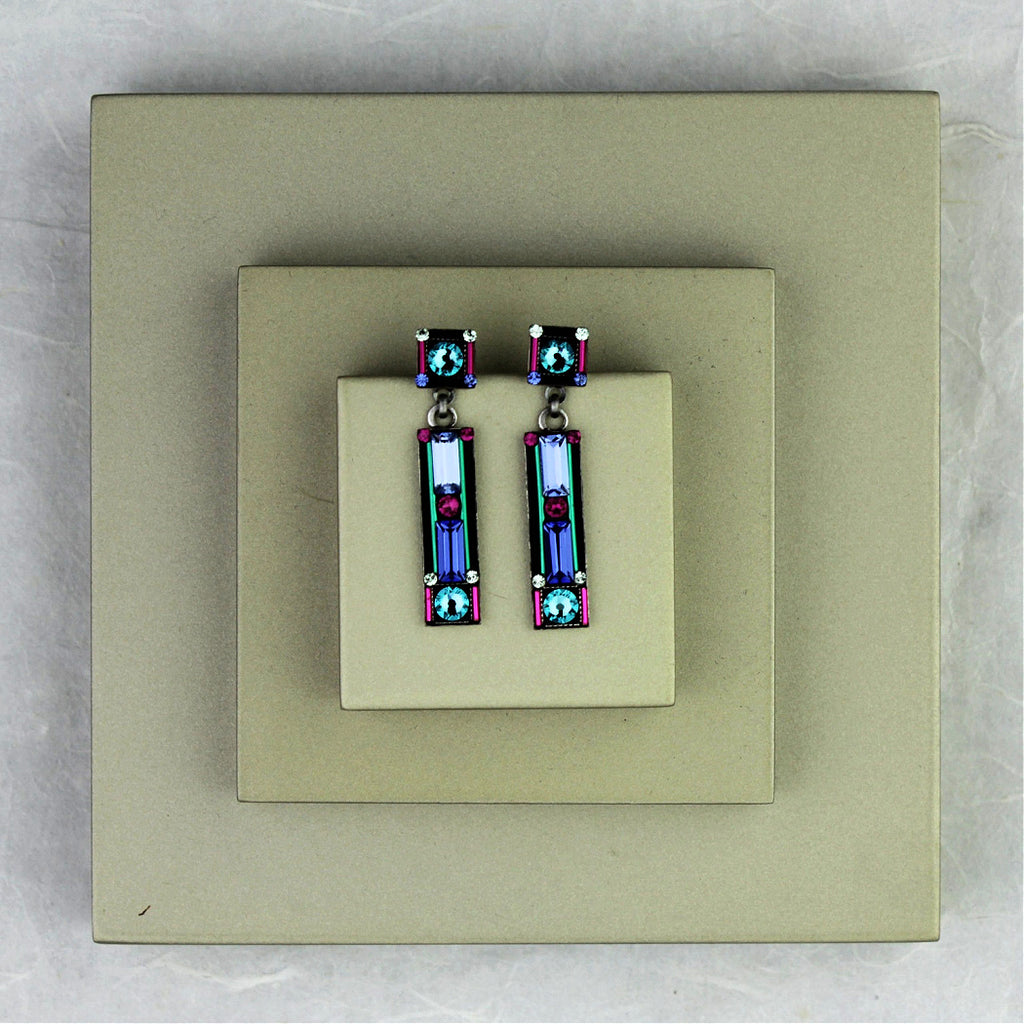 Firefly Light Turquoise Architectural Earrings - Firefly - Coco and Duckie 