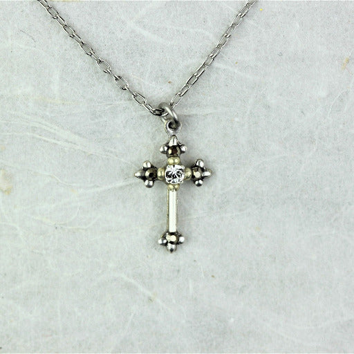 Firefly-Silver-Dainty-Cross-Necklace