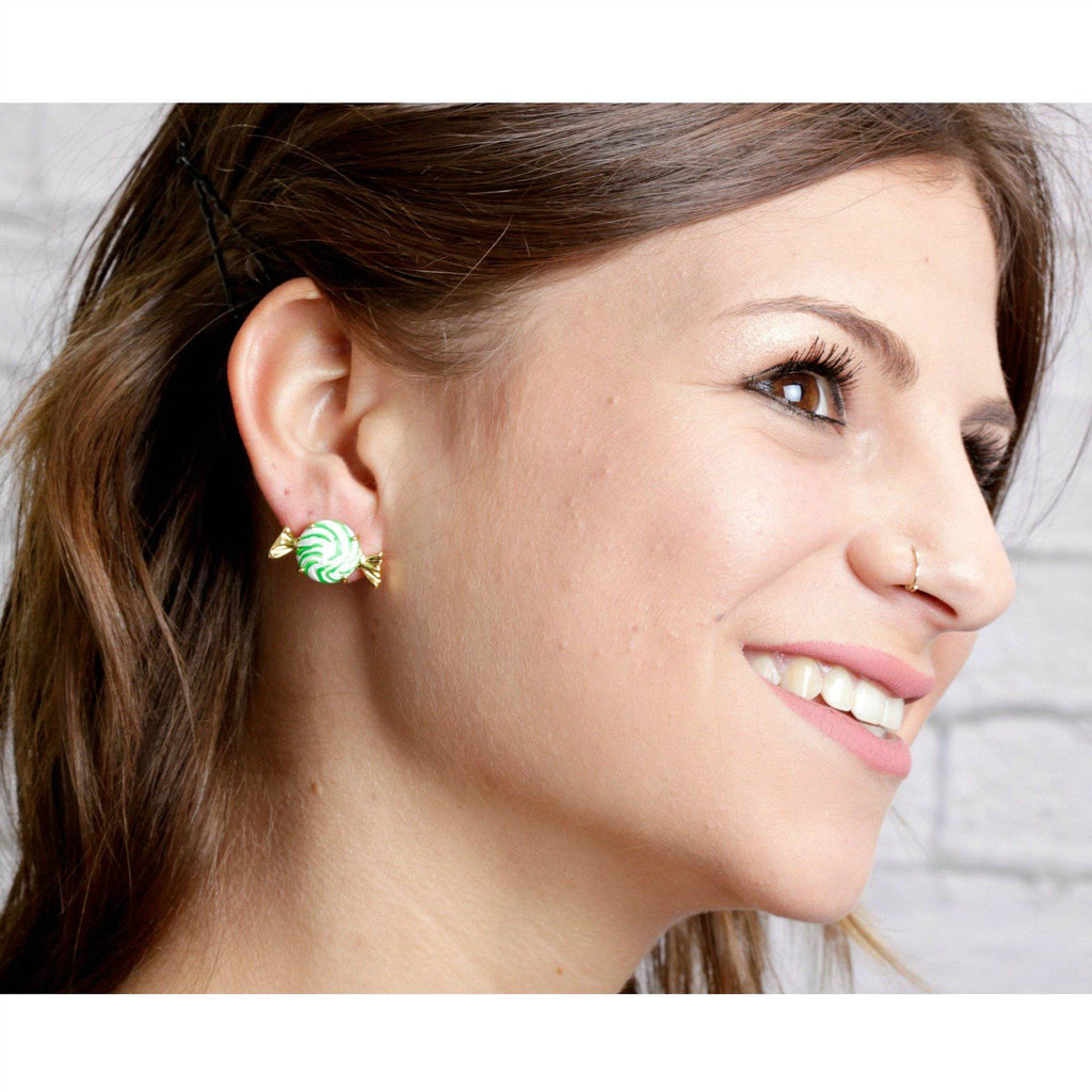 Green Peppermint Earrings - N2 - Coco and Duckie 