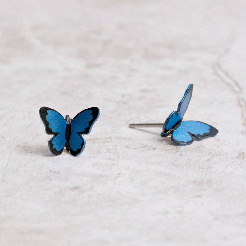 Butterfly Post Earrings | Blue Morpho - Sienna Sky - Coco and Duckie 