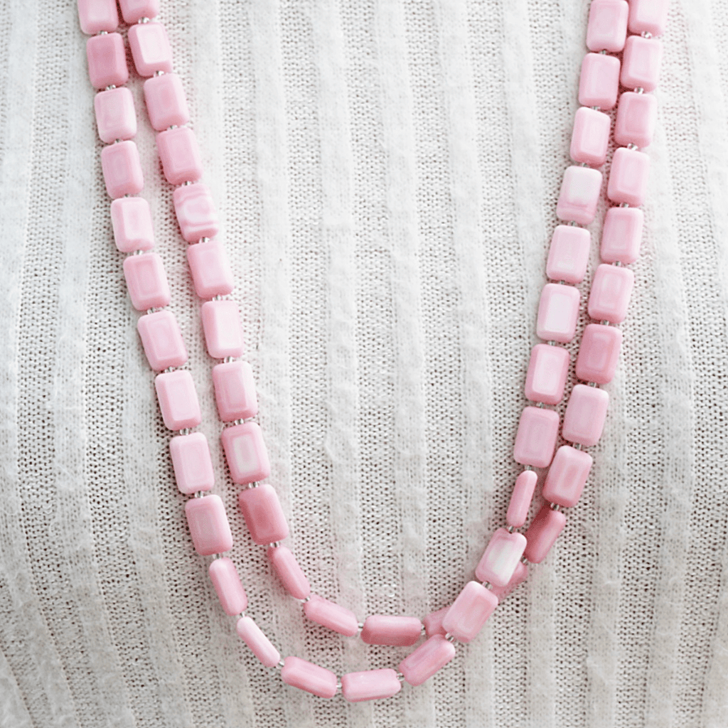 Althea Necklace | Pink - Stefanie Wolf Designs - Coco and Duckie 