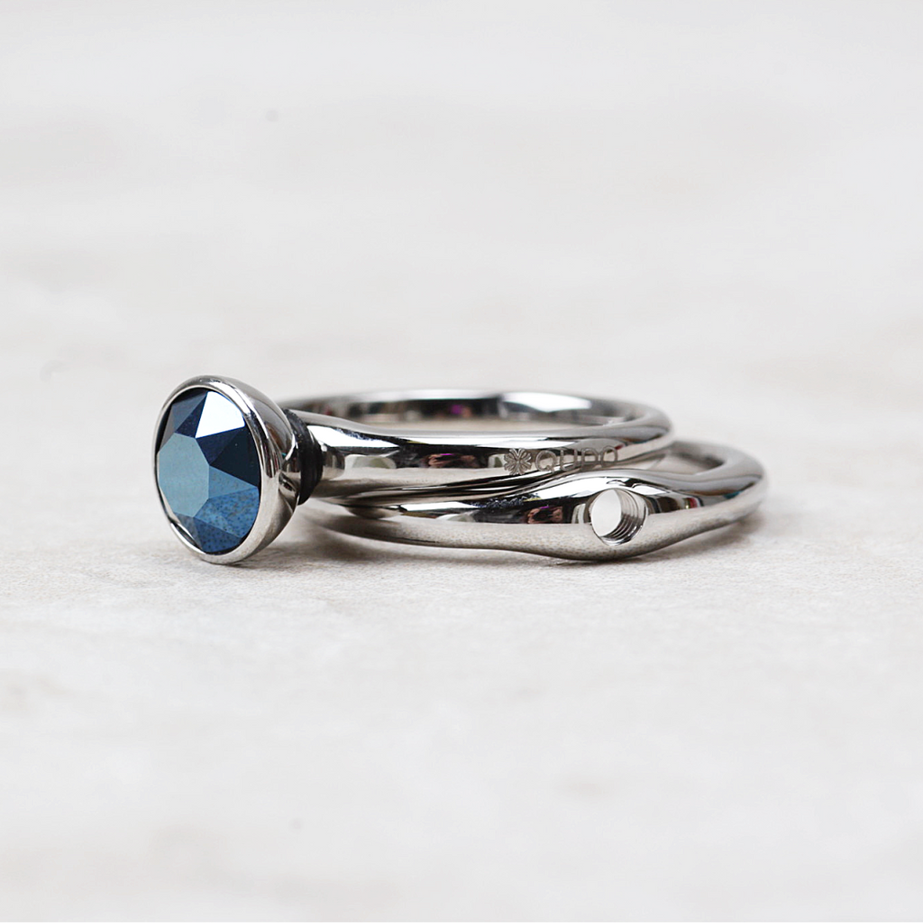 Qudo Interchangeable Fine Ring | Silver - Coco and Duckie 