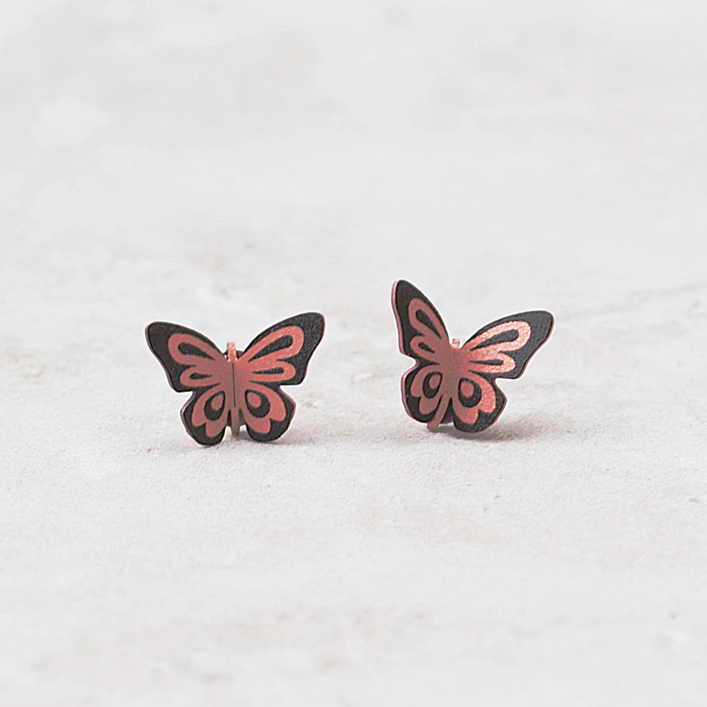 Butterfly Post Earrings | Tiger - Coco and Duckie 