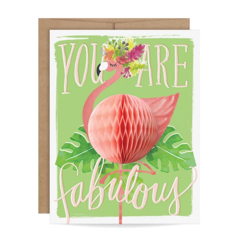 Pop-Up Card | Flamingo - Coco and Duckie 