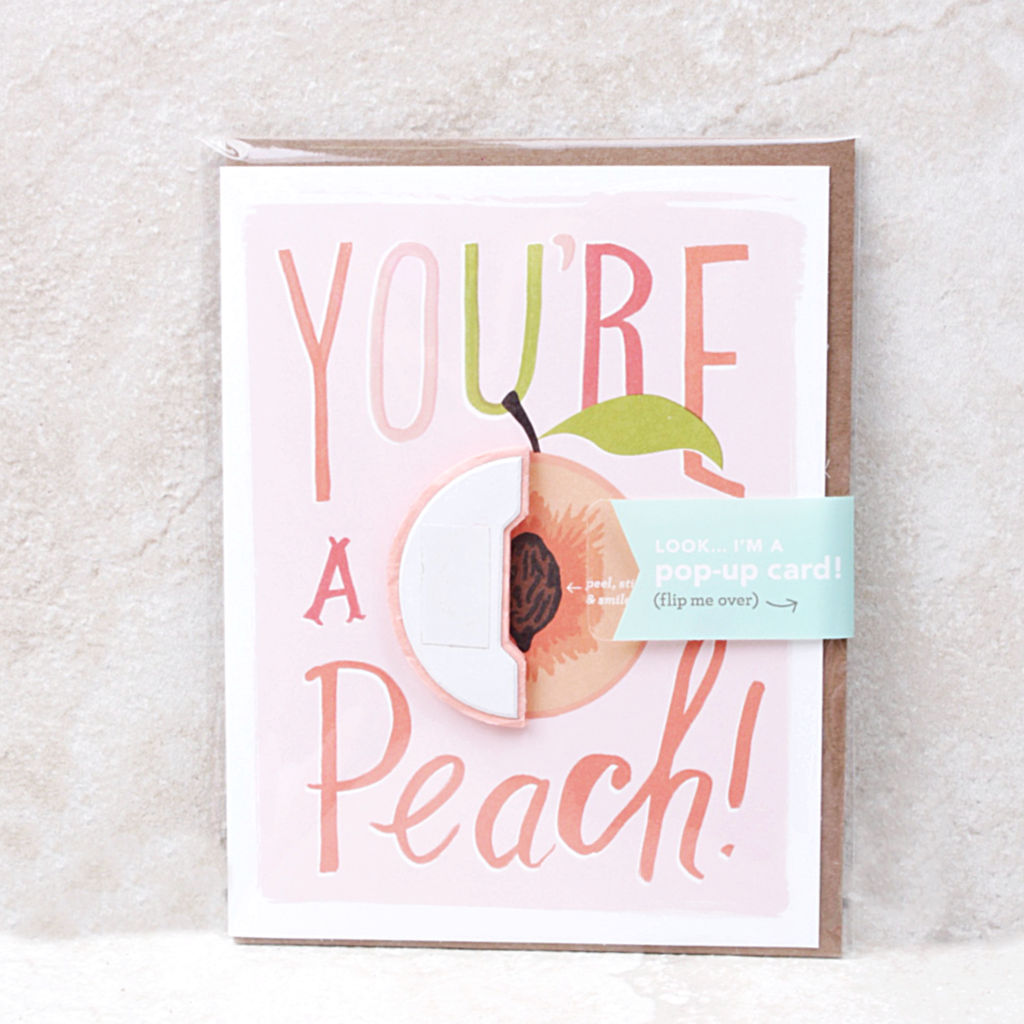Pop-Up Card | You're A Peach - Coco and Duckie 
