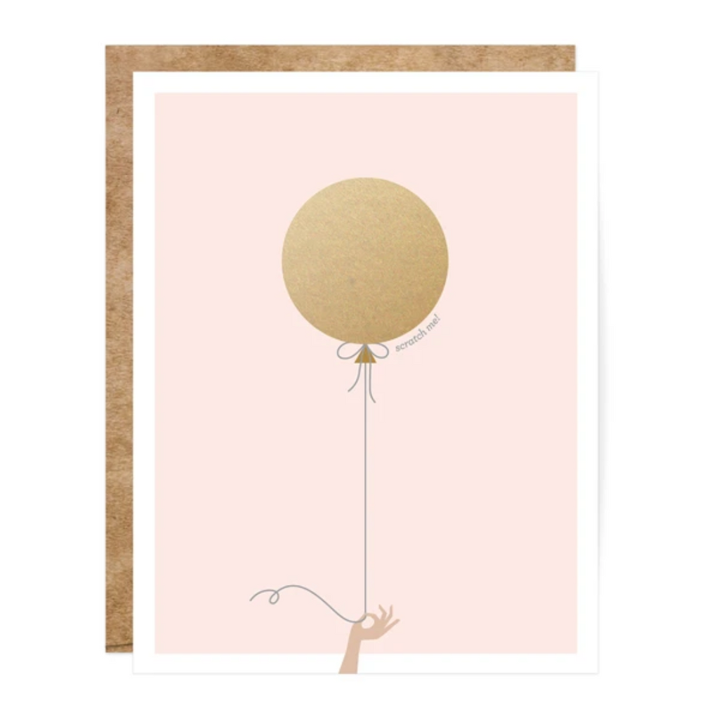 Scratch-Off Card | Pink Balloon - Coco and Duckie 